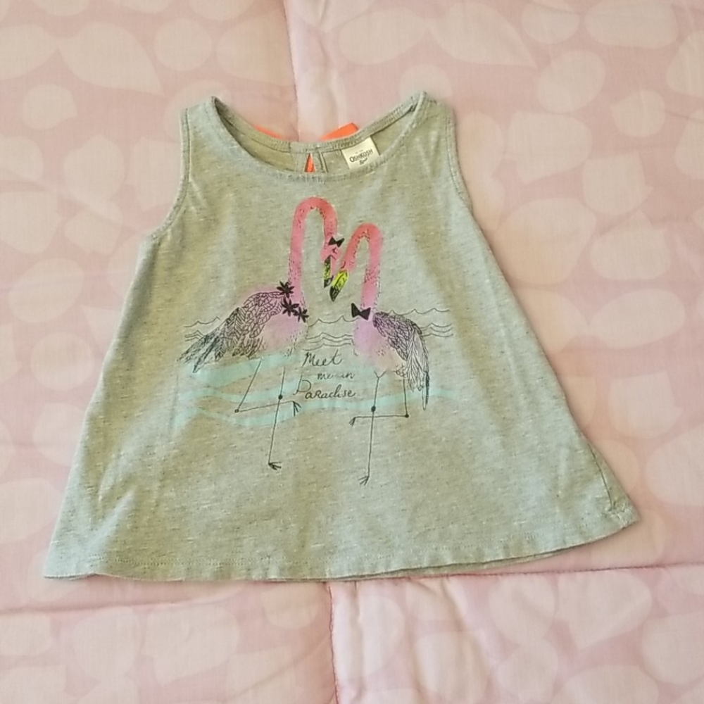 OshKosh B'gosh Baby Girl Grey Tank Top with Bow